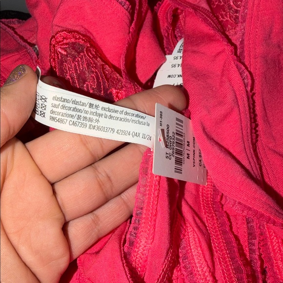 🩷PINK Victoria's Secret Heart Embroidered Panties - Pink hot stuff ❤️🔥 - Picture 5 of 5